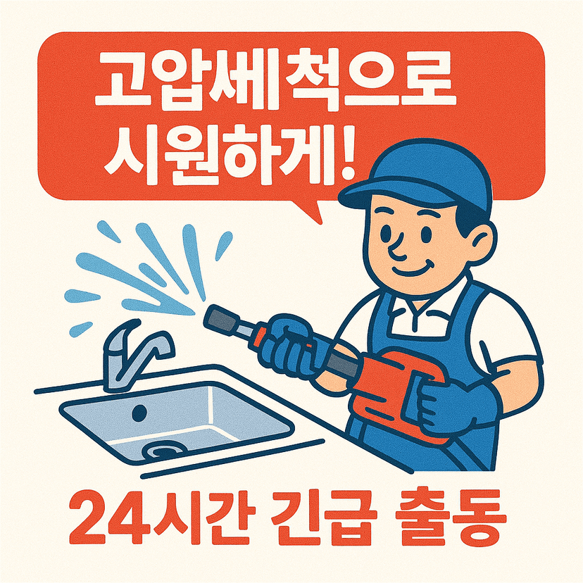 고압세척으로 시원하게